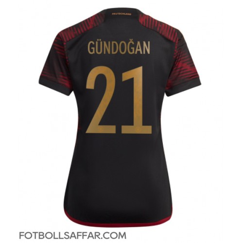 Tyskland Ilkay Gundogan #21 Bortatröja Dam VM 2022 Kortärmad